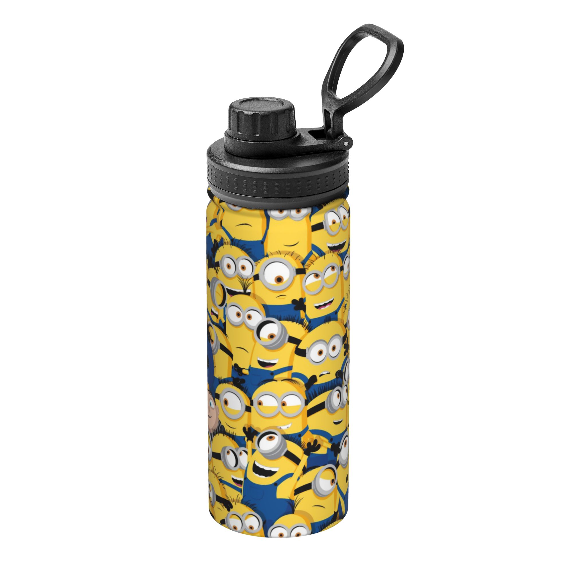 Sports Water Bottle Insulated - Borraccia Termica Sportiva Cartoon M-Minions 18OZ,